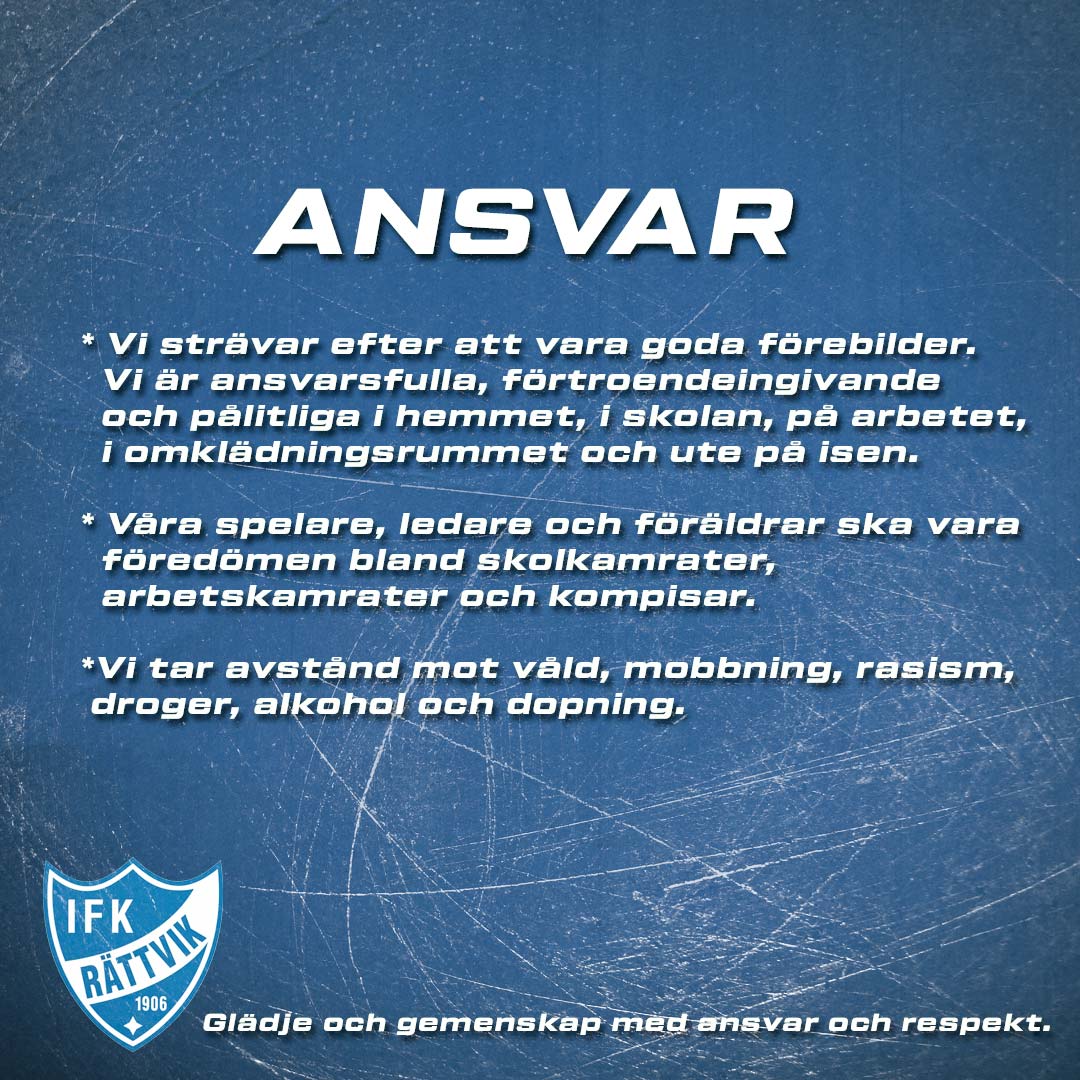 IFK Rättvik Värdegrund Ansvar